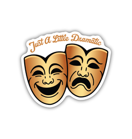 Stickers Northwest Inc. Just a Little Dramatic Theatre Masks Sticker