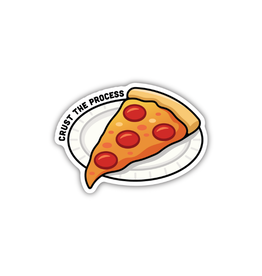 Stickers Northwest Inc. Crust The Process Pizza Slice Sticker