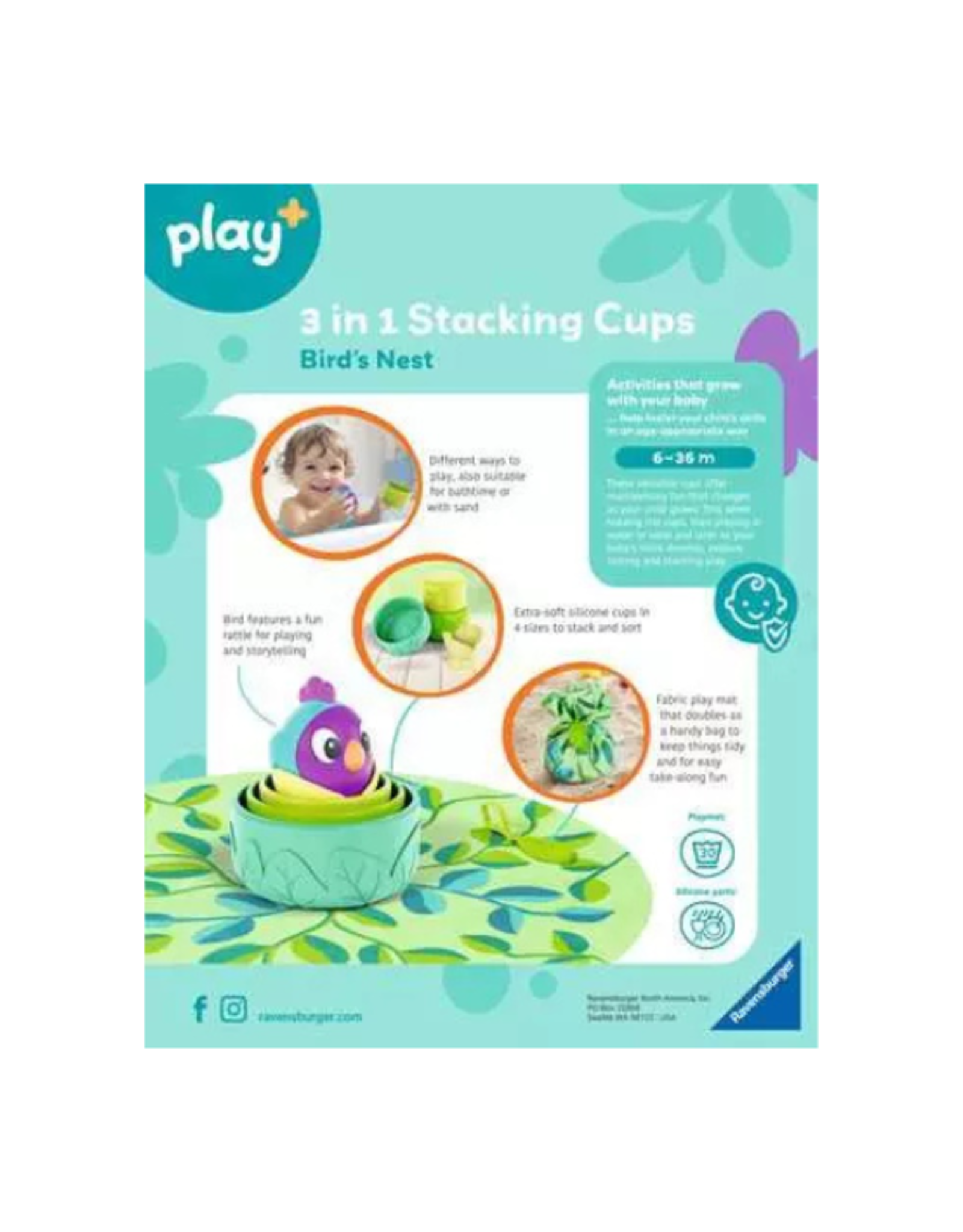 Ravensburger Ravensburger - 3in1 Stacking Cups Bird's Nest