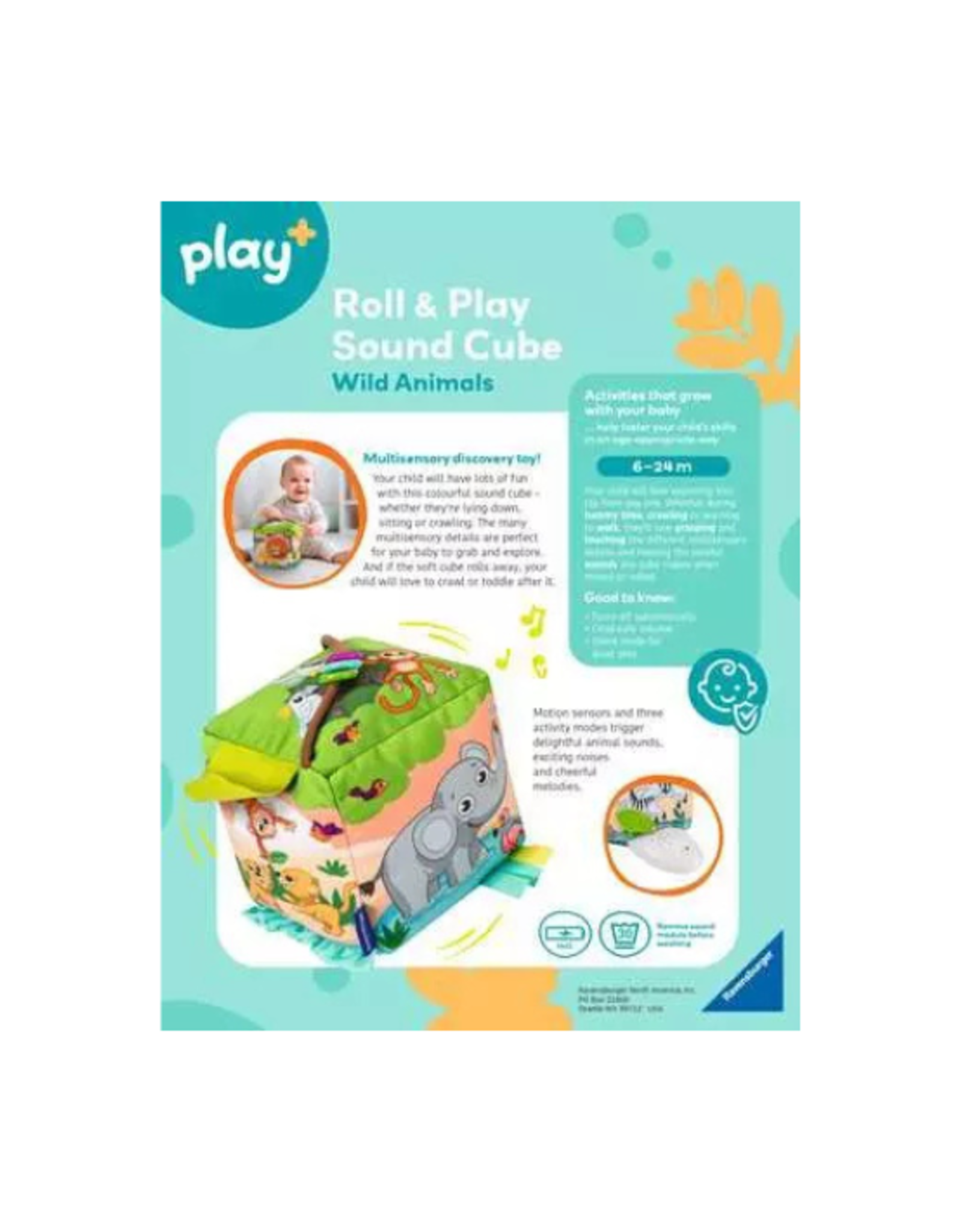 Ravensburger Ravensburger - Roll & Play Sound Cube Wild Animals
