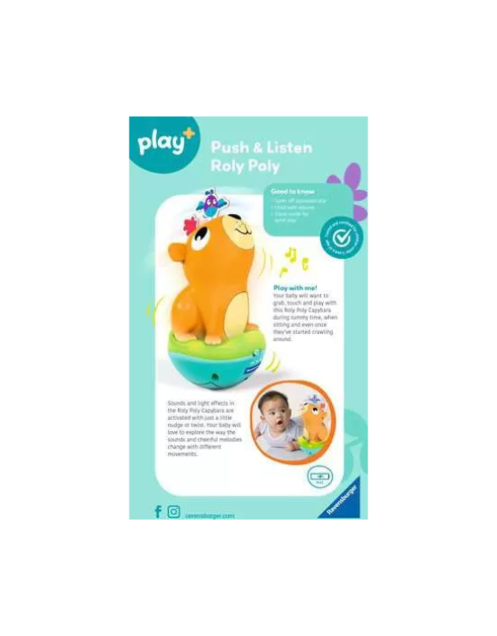 Ravensburger Ravensburger - Push & Listen Roly Poly Capybara