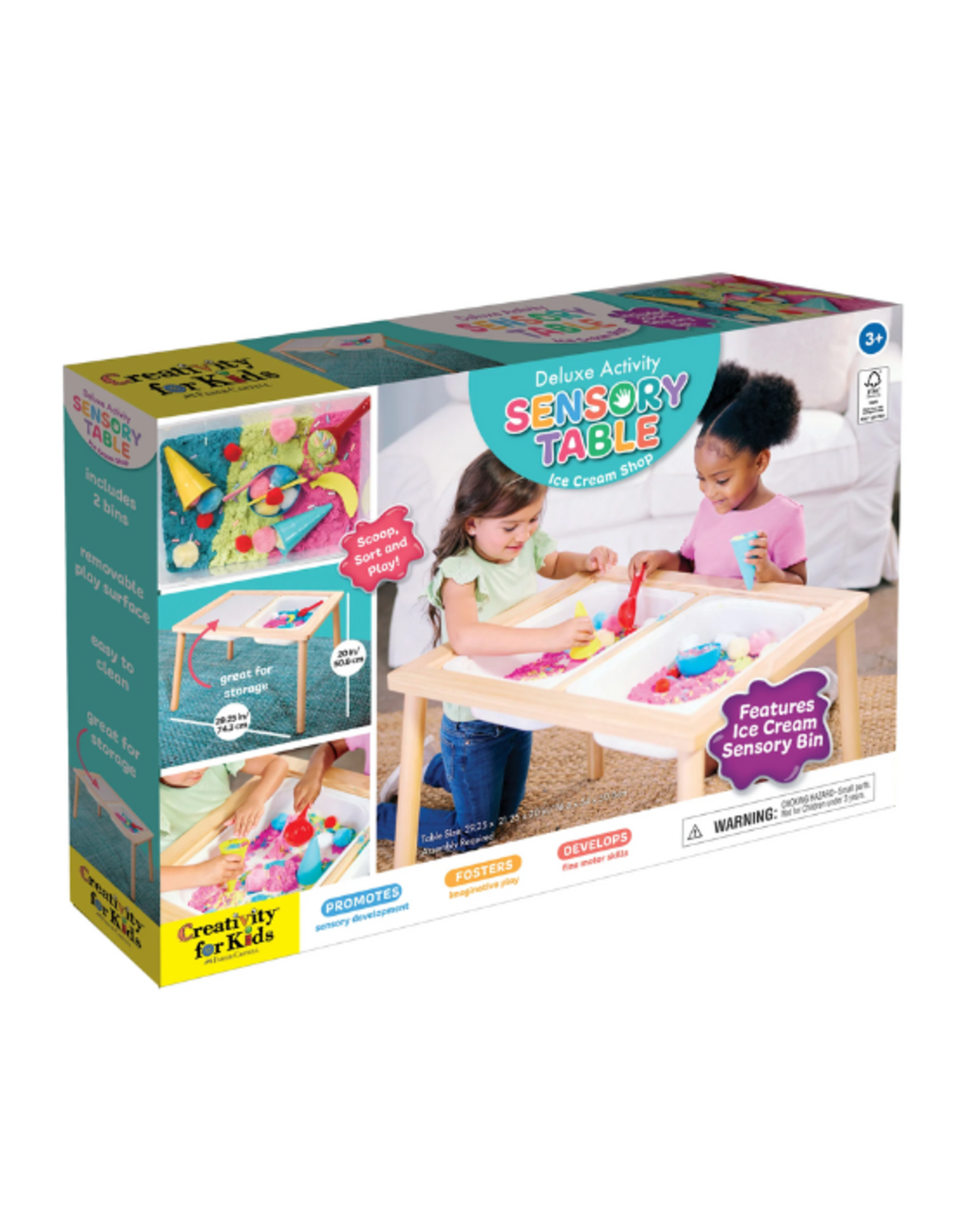 Creativity for Kids Creativity for Kids - Deluxe Activity Sensory Table with Ice Cream Shop
