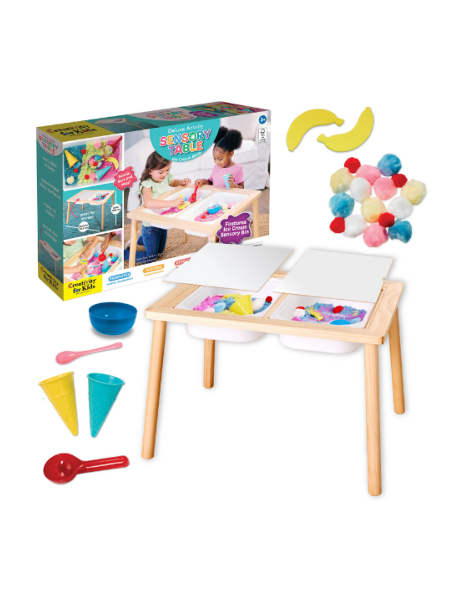Creativity for Kids Creativity for Kids - Deluxe Activity Sensory Table with Ice Cream Shop