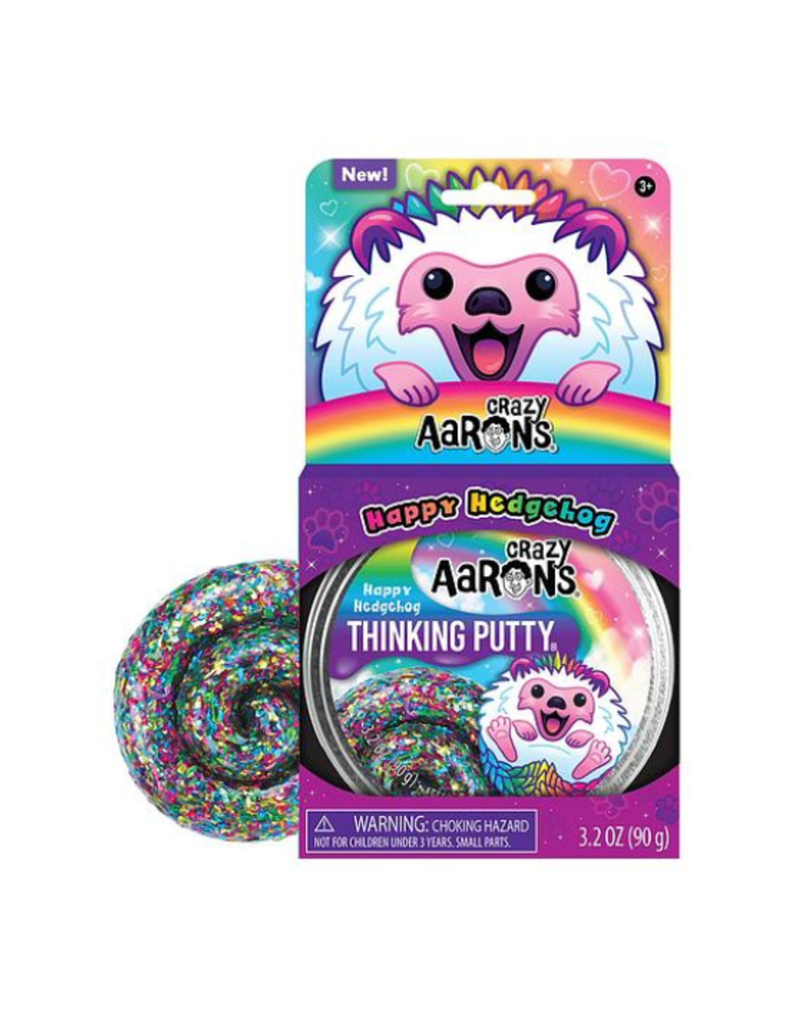 Crazy Aarons Crazy Aarons - 4" Happy Hedgehog Thinking Putty