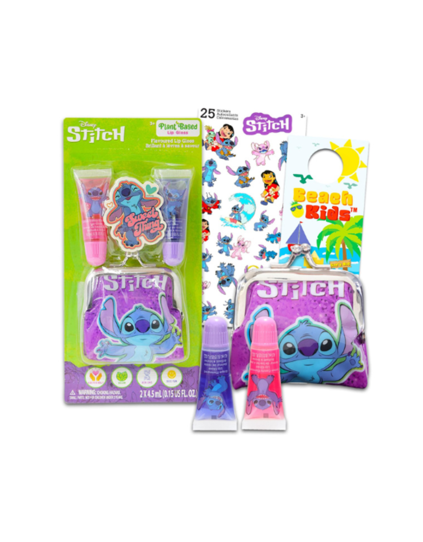 Townley Girl Townley Girl - Lilo and Stitch Juicy Tube Gloss 2pk with Mini Bag