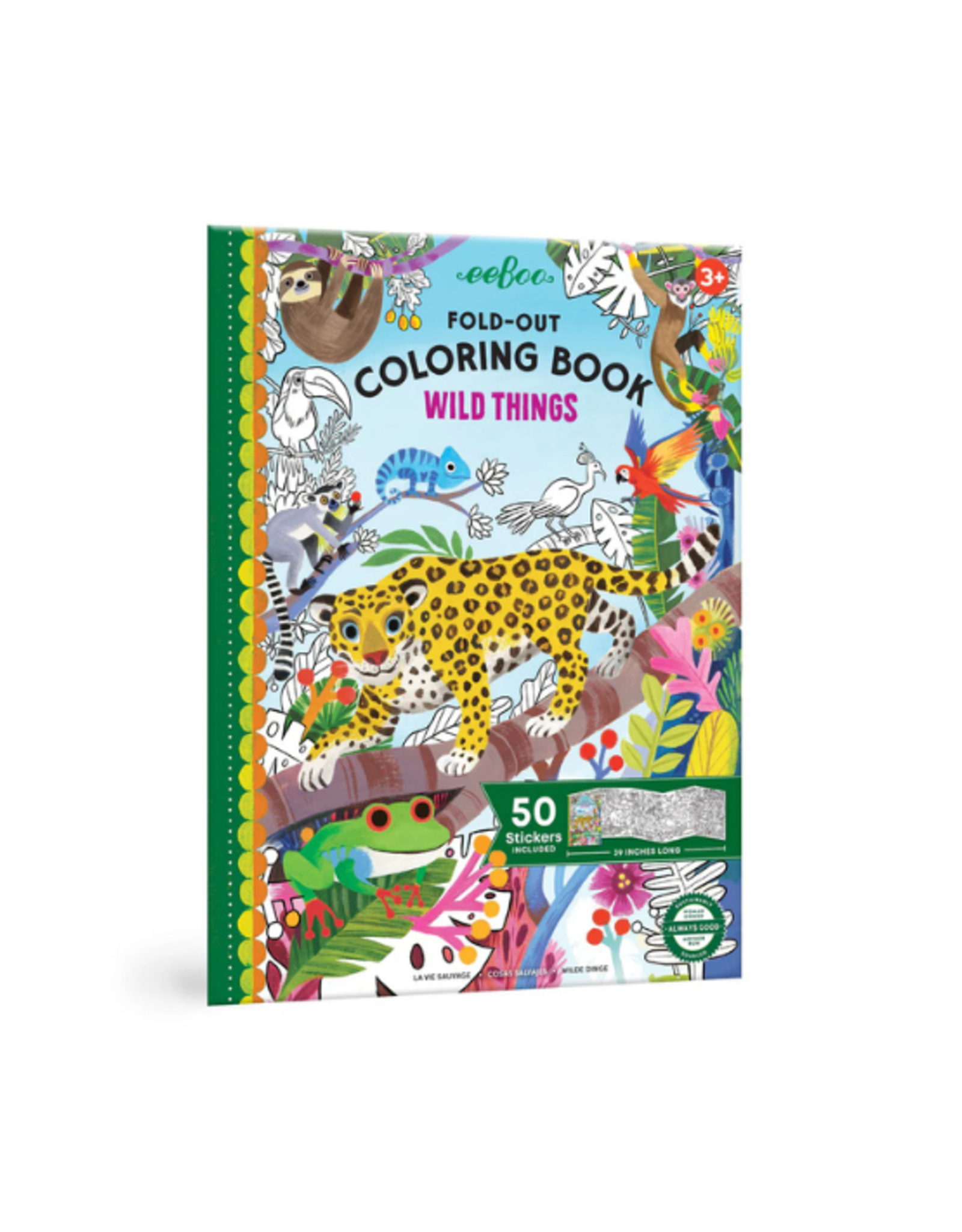 eeBoo Eeboo - Fold-Out Coloring Book Wild Things
