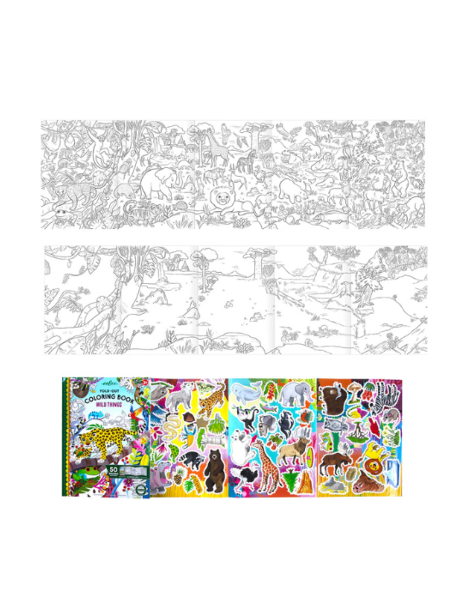 eeBoo Eeboo - Fold-Out Coloring Book Wild Things