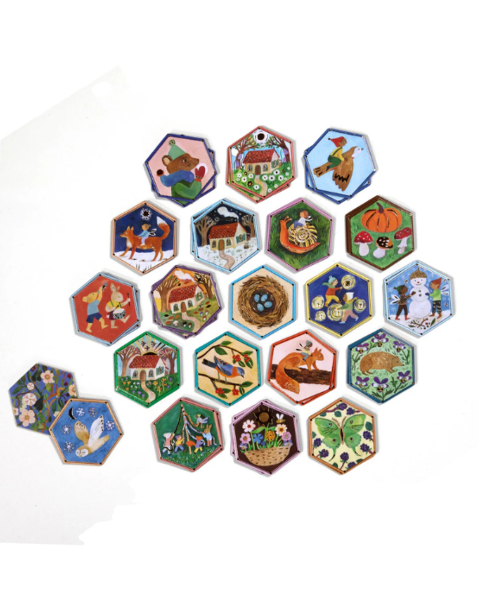 eeBoo Eeboo - Cottage Fairies Hexagon Matching Game