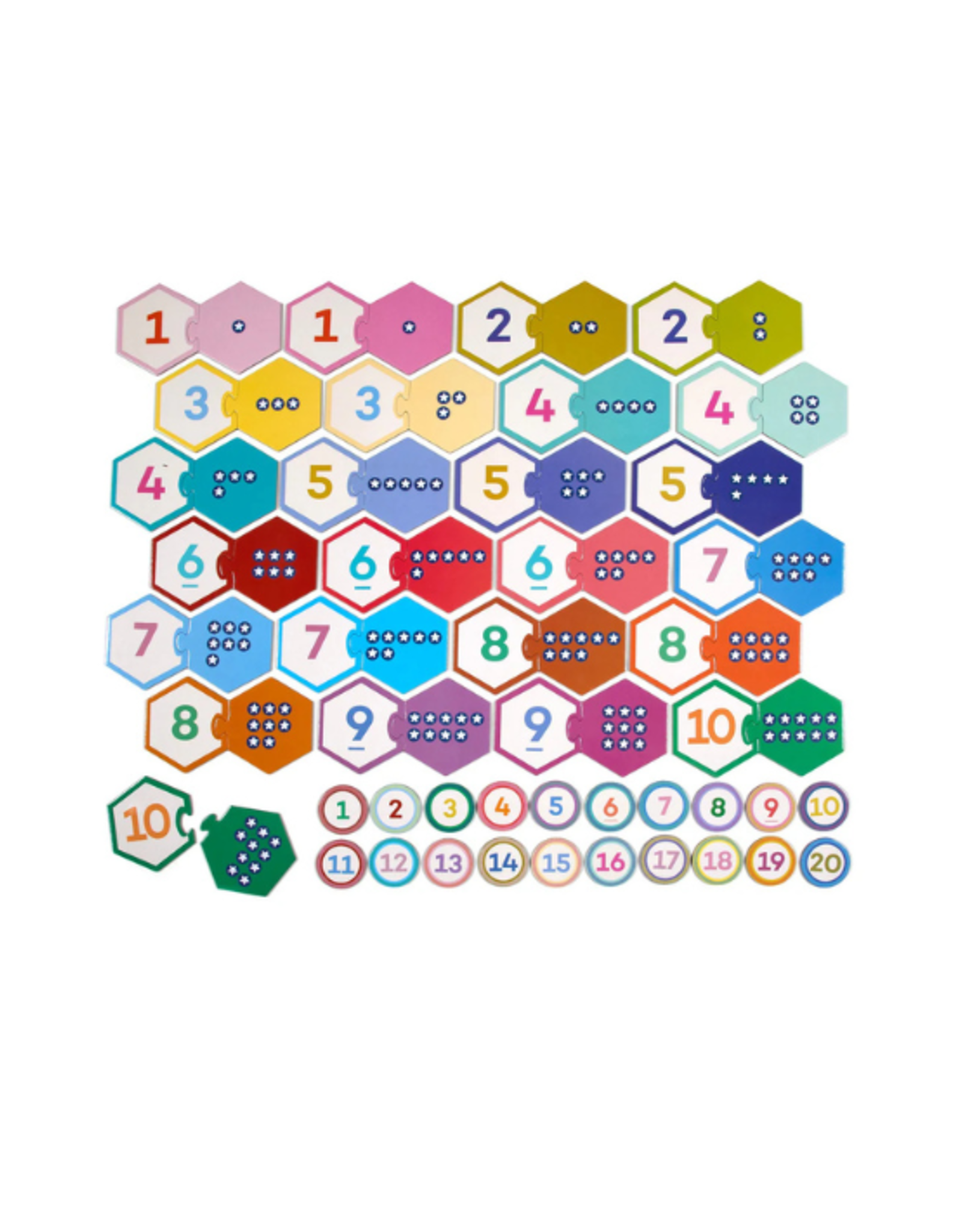eeBoo Eeboo - Numbers Hexagon Puzzle Pairs