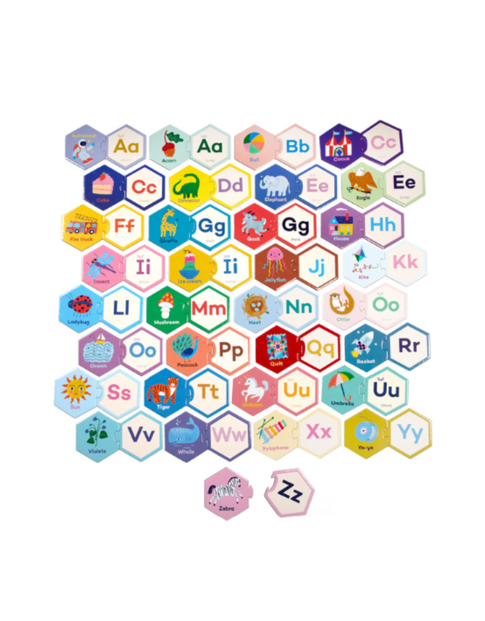 eeBoo Eeboo - Alphabet Hexagon Puzzle Pairs