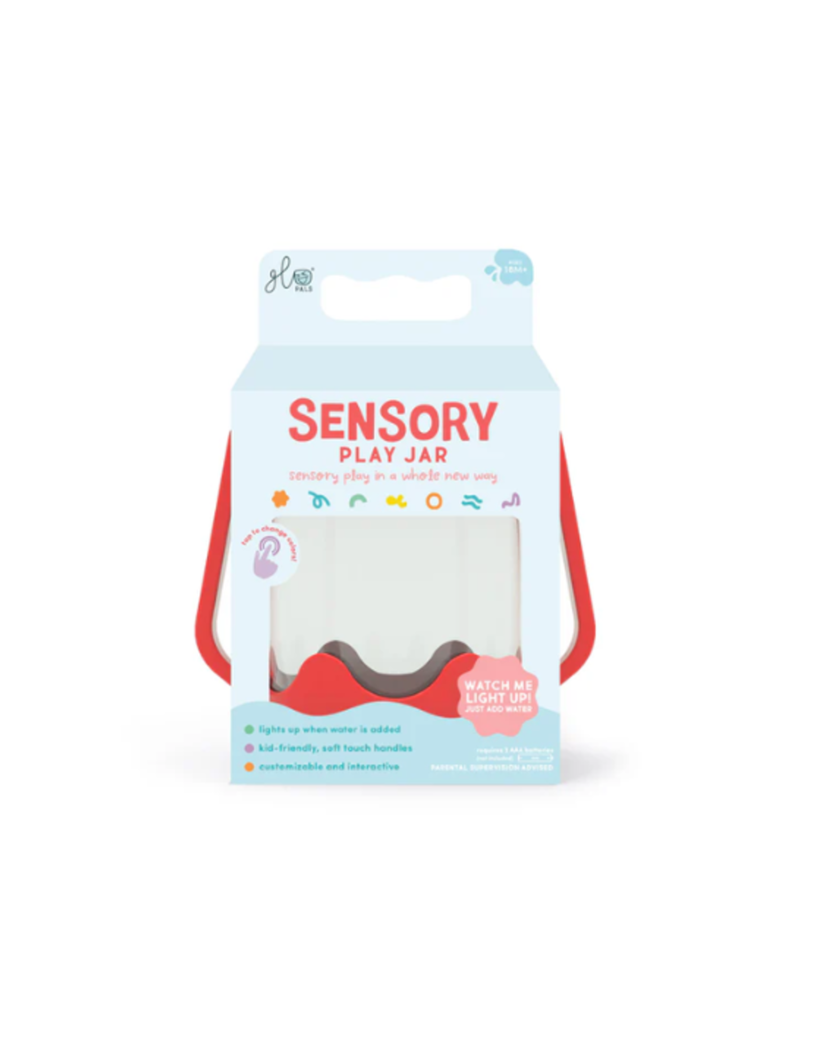 Glo Pals - Sensory Light Up Jar (Red)