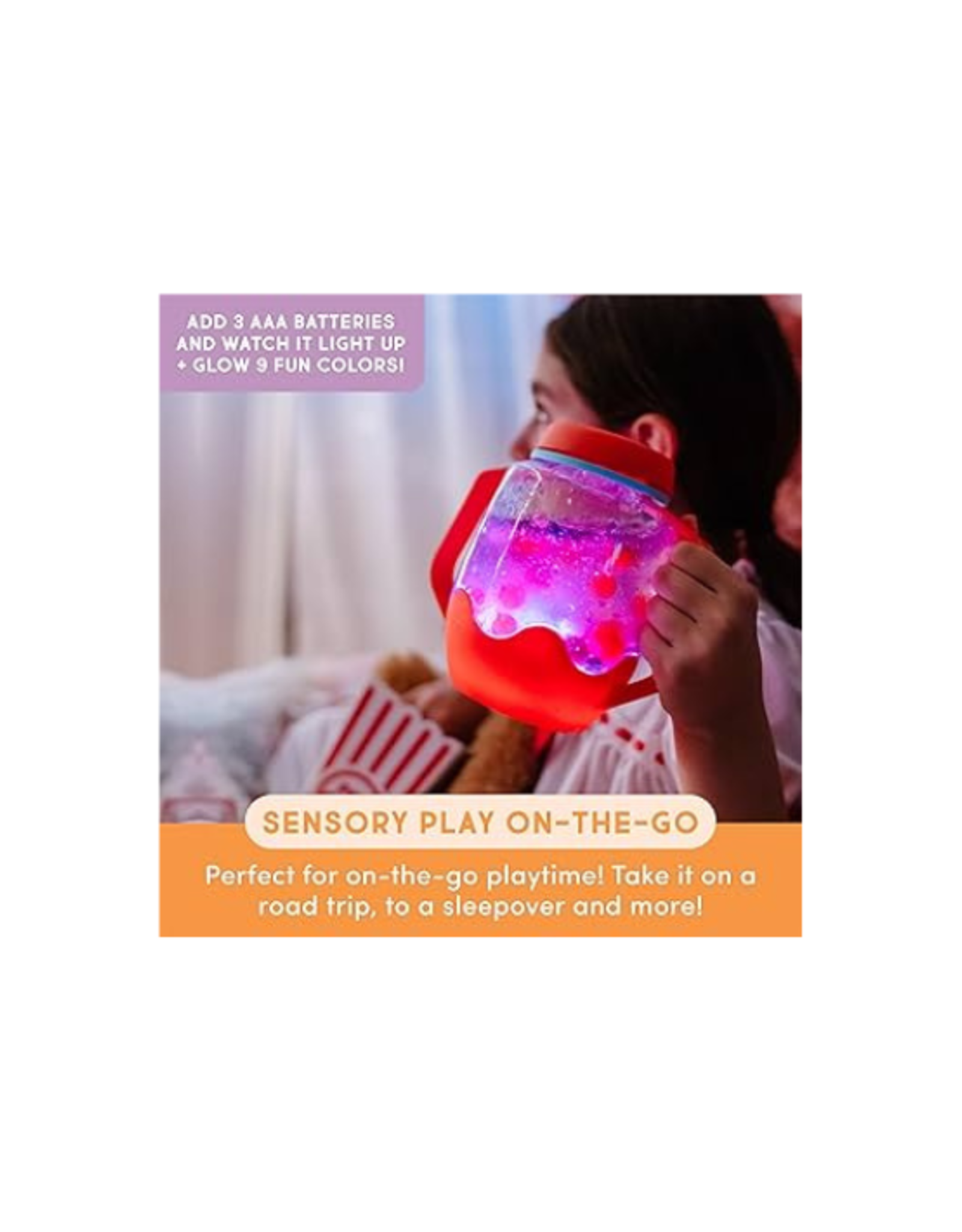 Glo Pals - Sensory Light Up Jar (Red)