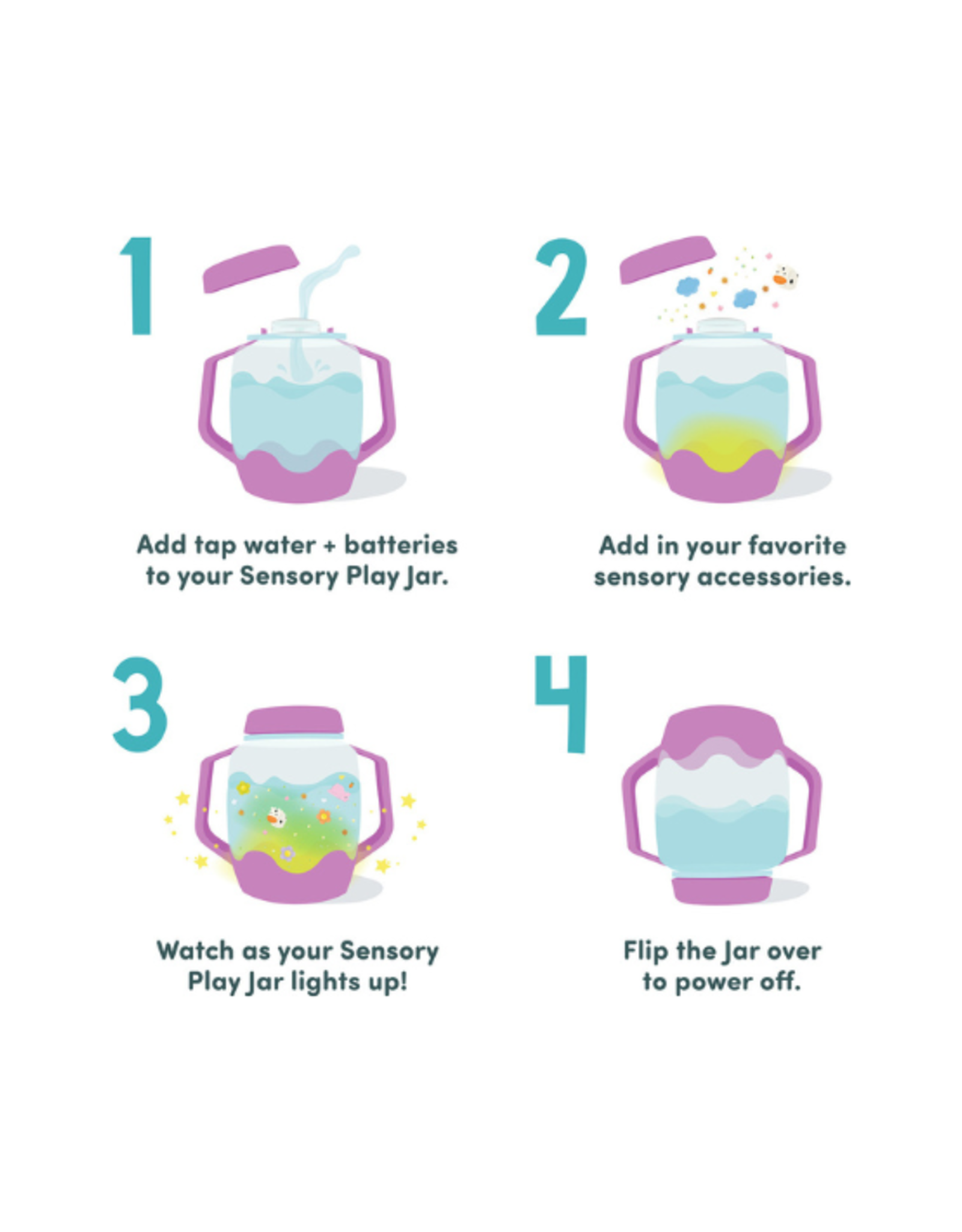 Glo Pals - Sensory Light Up Jar (Purple)