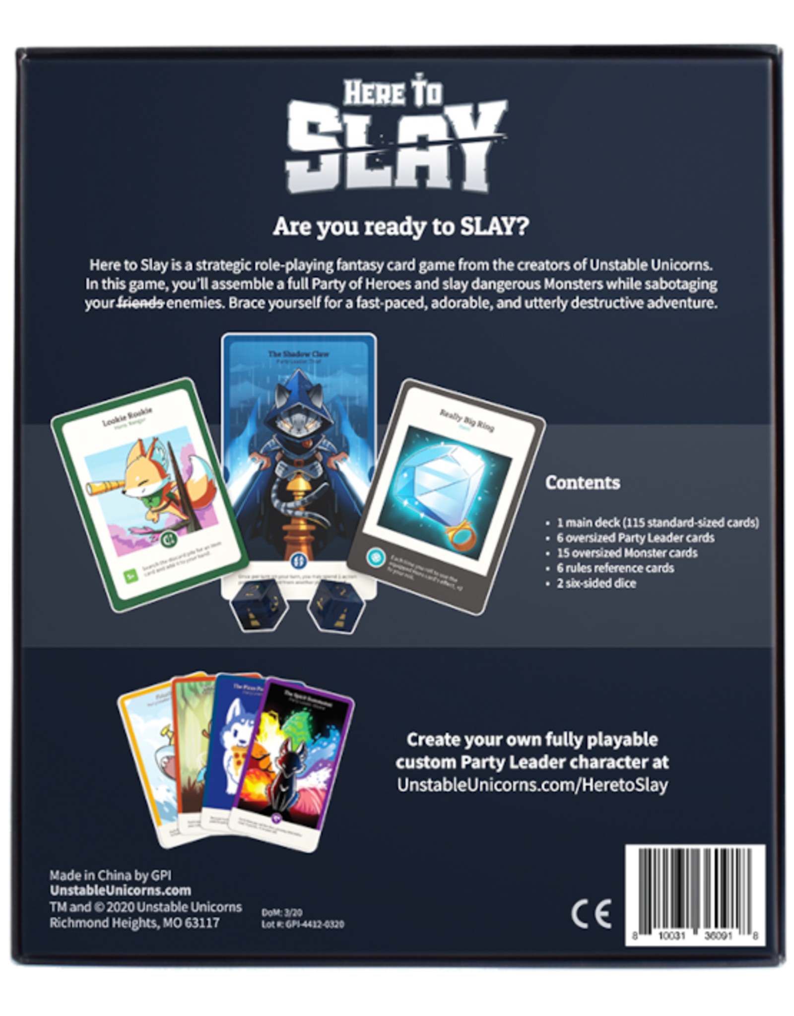 Unstable Games - Here to Slay