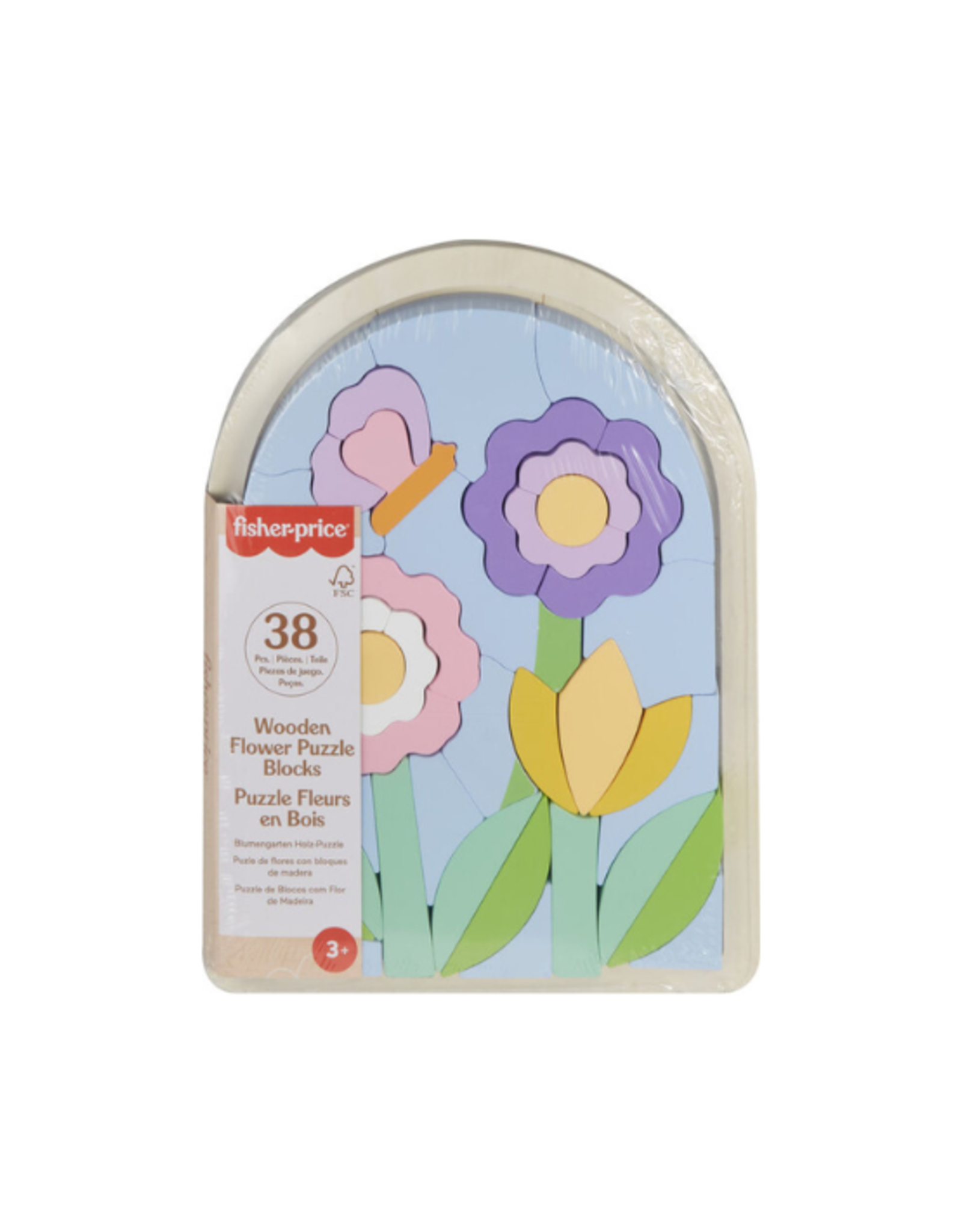 Fisher Price - Wooden Flower Puzzle Blocks