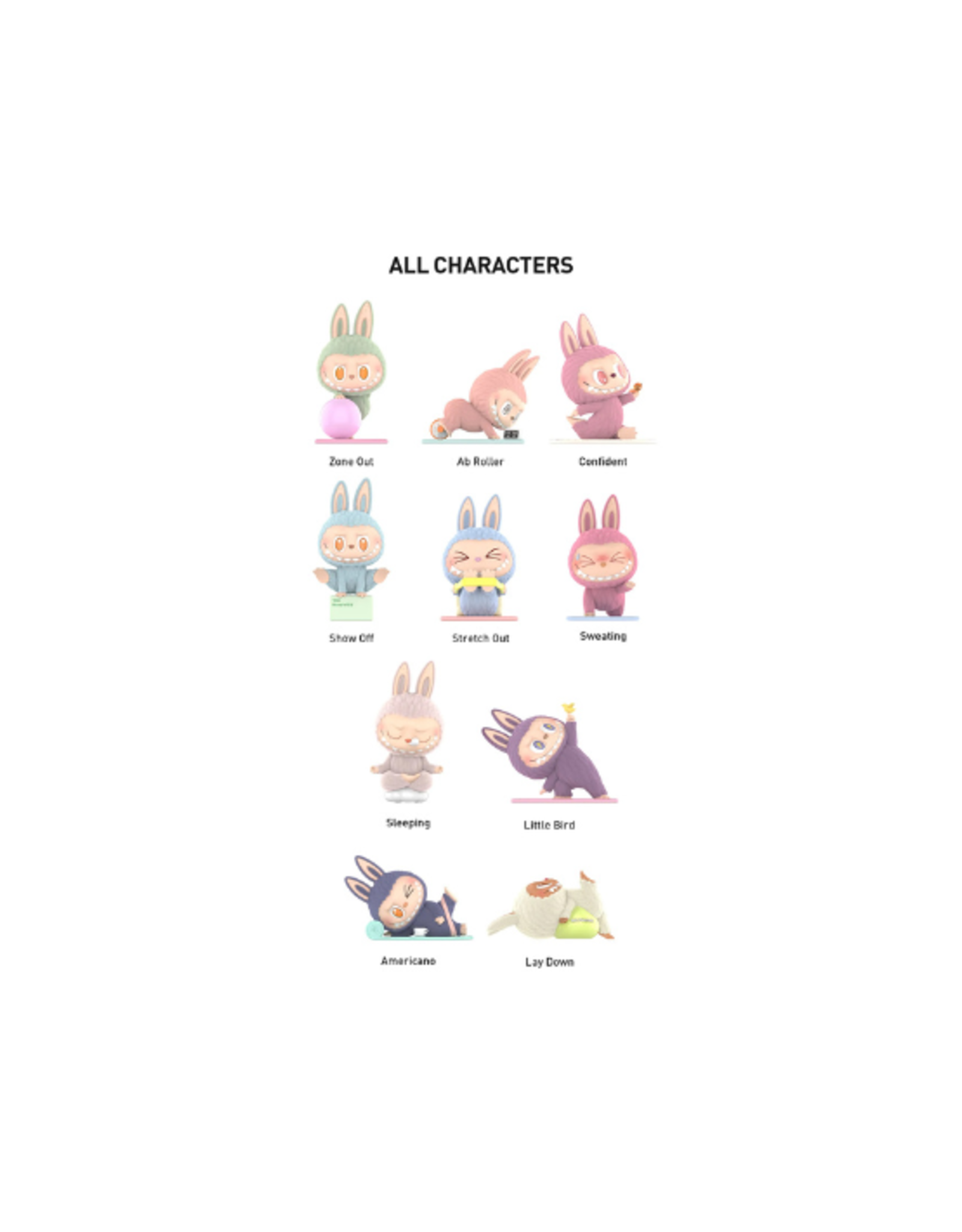 Mohi Toy Mohi Toy - Pop Mart x THE MONSTERS Lazy Yoga Series Figures