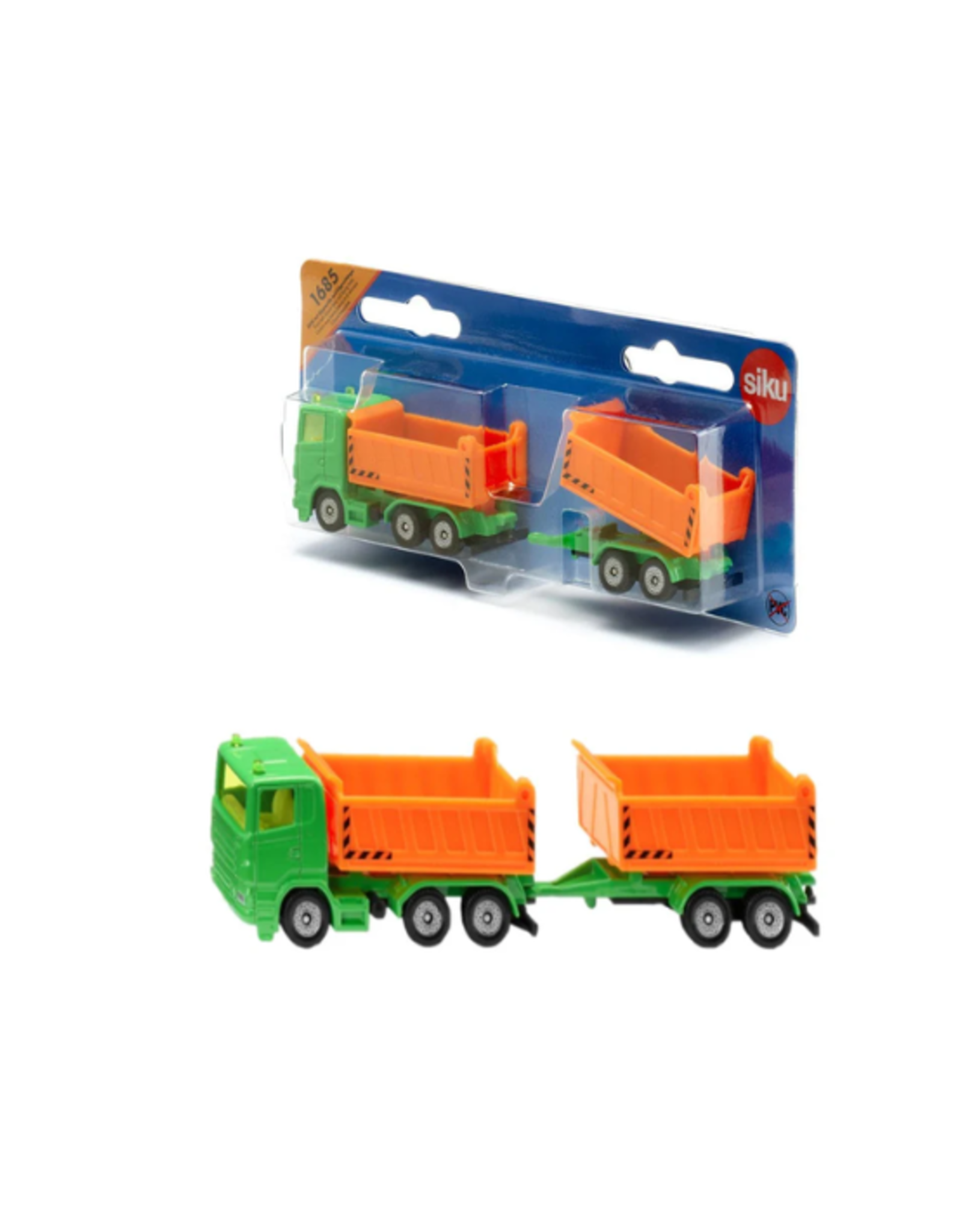 Siku Siku - Truck with Dumper Body and Tipping Trailer