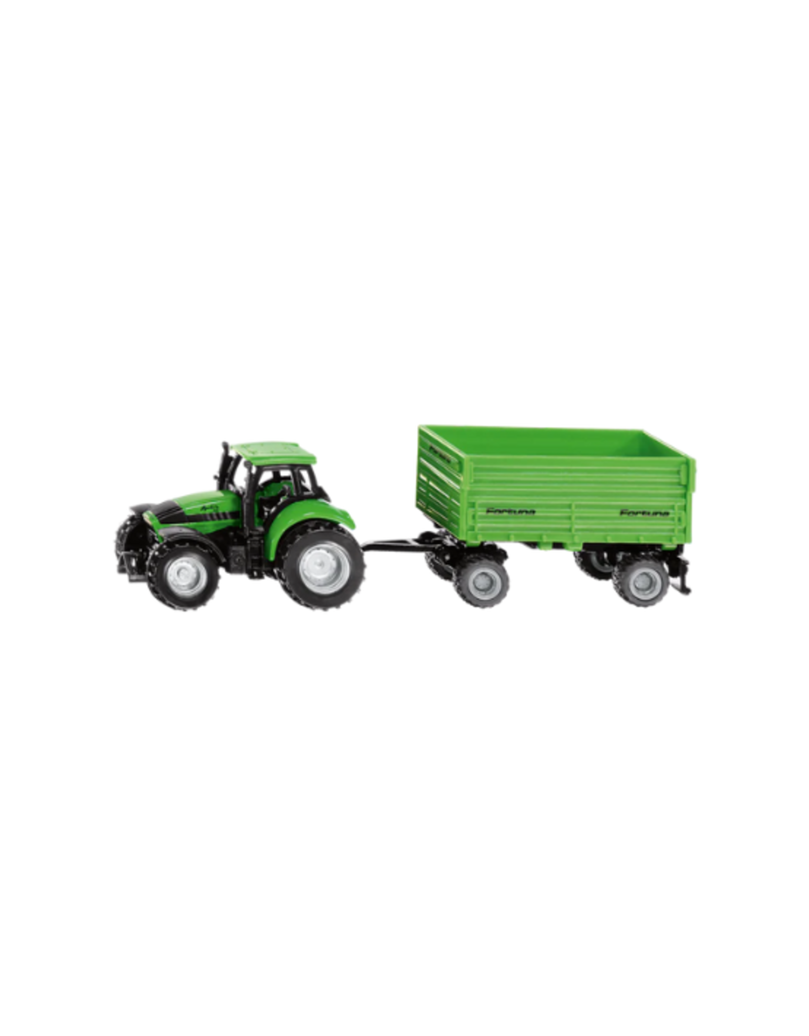 Siku Siku - Deutz-Fahr with Fortuna 4-Wheel-Trailer