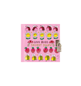 Rachel Ellen Lockable Secret Diary Love Bugs