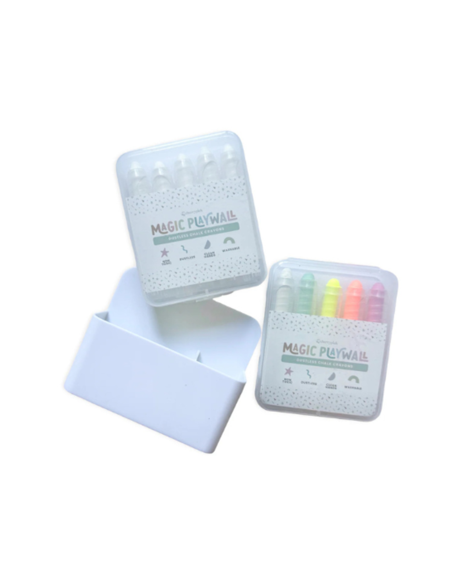 Cherrypick Cherrypick - Dustless Chalk Crayons + Magnetic Holder Bundle for Magic Playwall