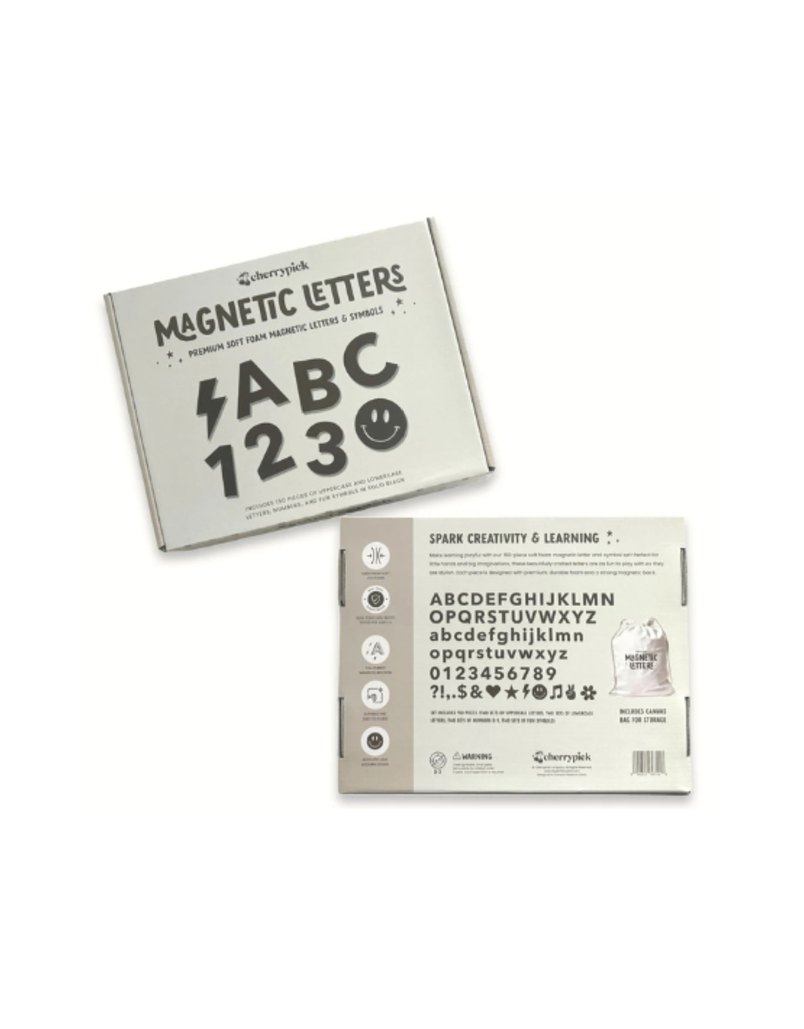 Cherrypick Cherrypick - Soft Foam Magnetic Letters & Symbols (Solid Black)