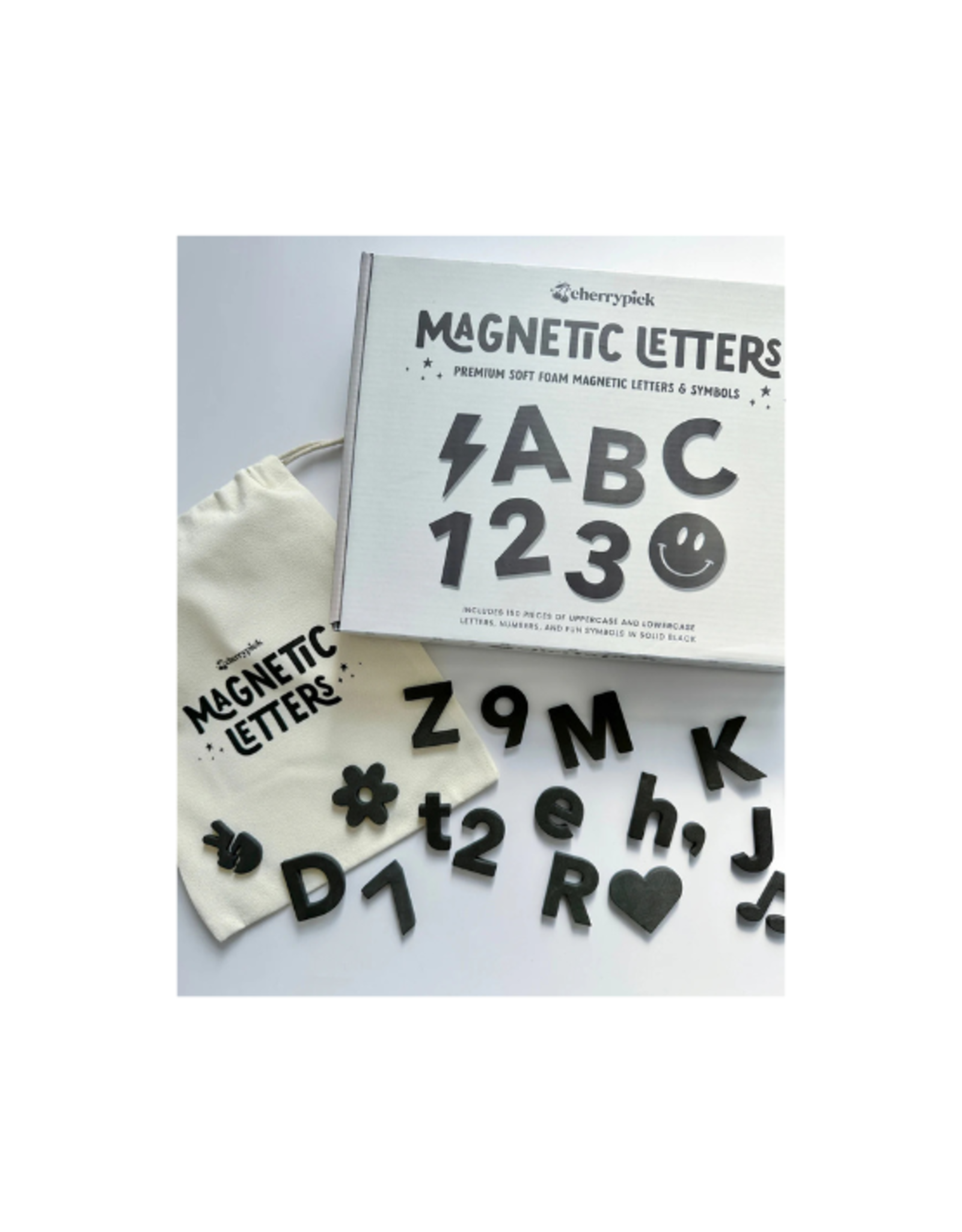 Cherrypick Cherrypick - Soft Foam Magnetic Letters & Symbols (Solid Black)