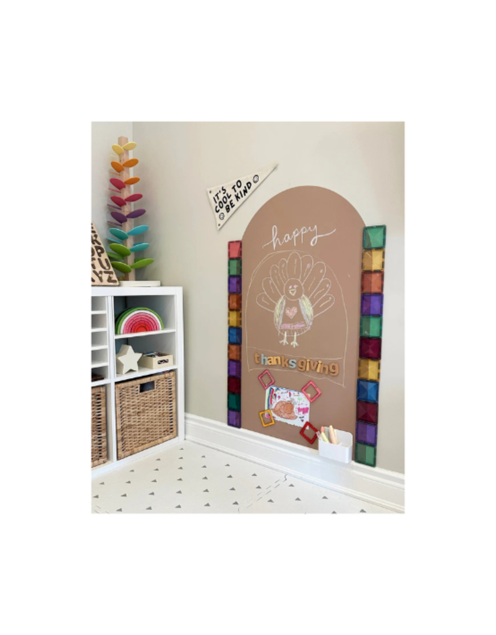 Cherrypick Cherrypick - Magic Playwall Arch Magnetic Wall Decal for Kids (Caramel)
