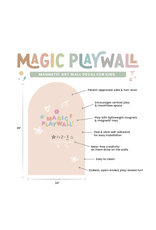 Cherrypick Cherrypick - Magic Playwall Arch Magnetic Wall Decal for Kids (Stone Grey)