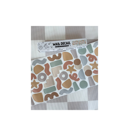 Cherrypick Peel & Stick Fabric Wall Stickers Abstract Shapes (Earthy)
