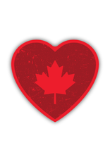 Stickers Northwest Inc. Stickers Northwest - Dark Red Maple Leaf Heart
