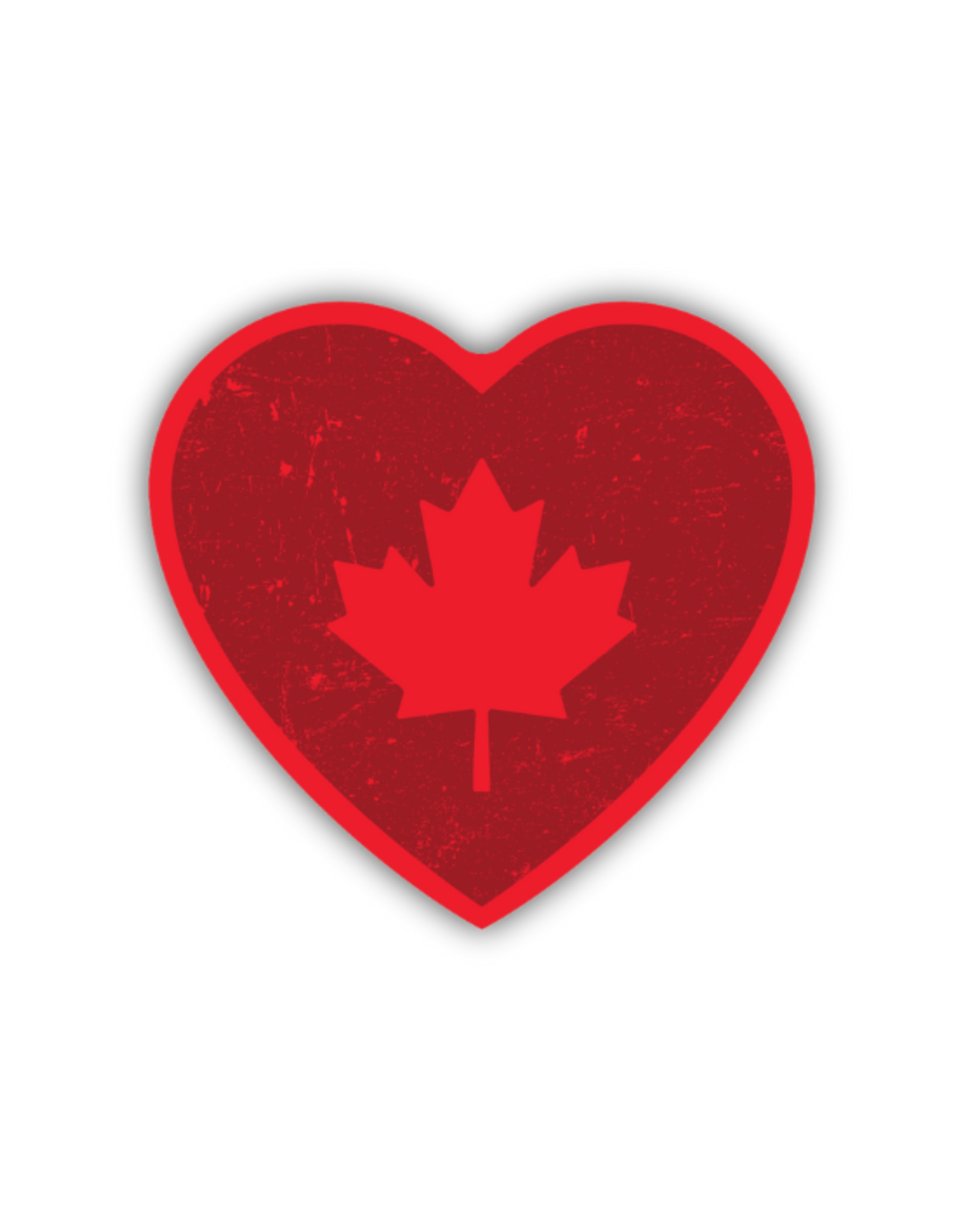 Stickers Northwest Inc. Stickers Northwest - Dark Red Maple Leaf Heart