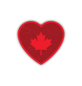 Stickers Northwest Inc. Dark Red Maple Leaf Heart Sticker