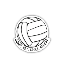 Stickers Northwest Inc. Bump Set Spike Repeat Volleyball Sticker