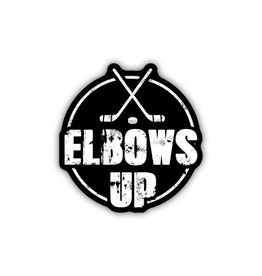Stickers Northwest Inc. Elbows Up Hockey Circle Sticker