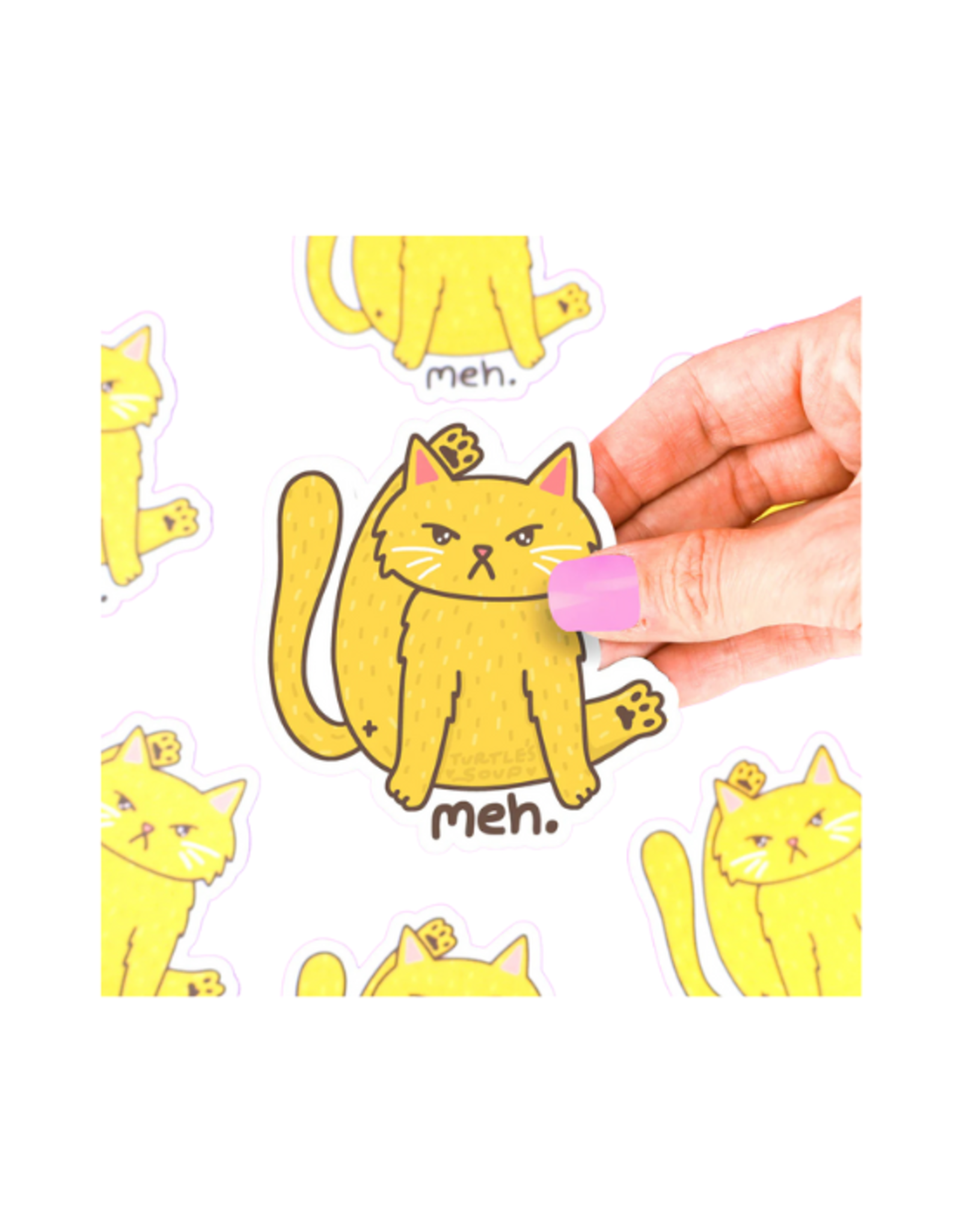 Turtle Soup Turtle's Soup - Meh Cat Butt Vinyl Sticker