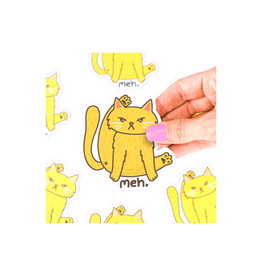 Turtle Soup Meh Cat Butt Vinyl Sticker