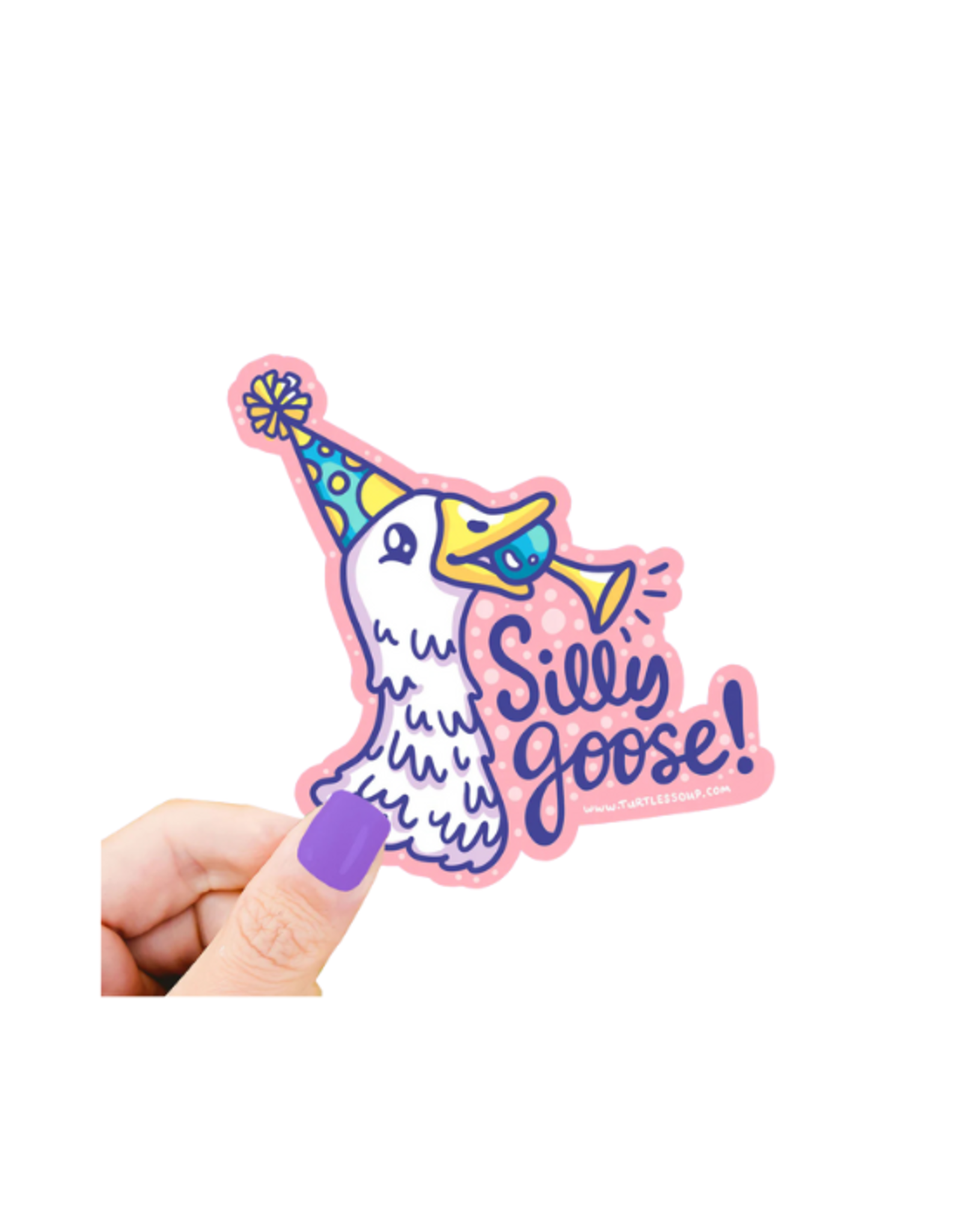 Turtle Soup Turtle's Soup - Silly Goose Funny Animal Vinyl Sticker