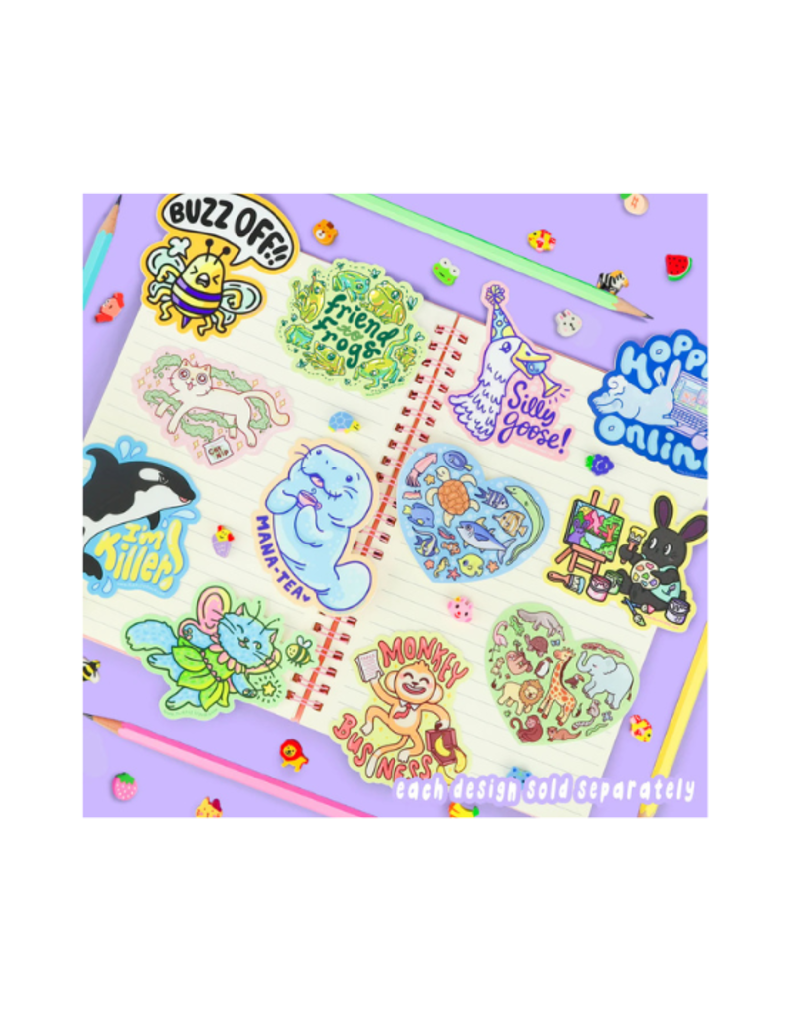 Turtle Soup Turtle's Soup - Silly Goose Funny Animal Vinyl Sticker