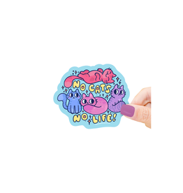 Turtle Soup No Cats No Life Vinyl Sticker