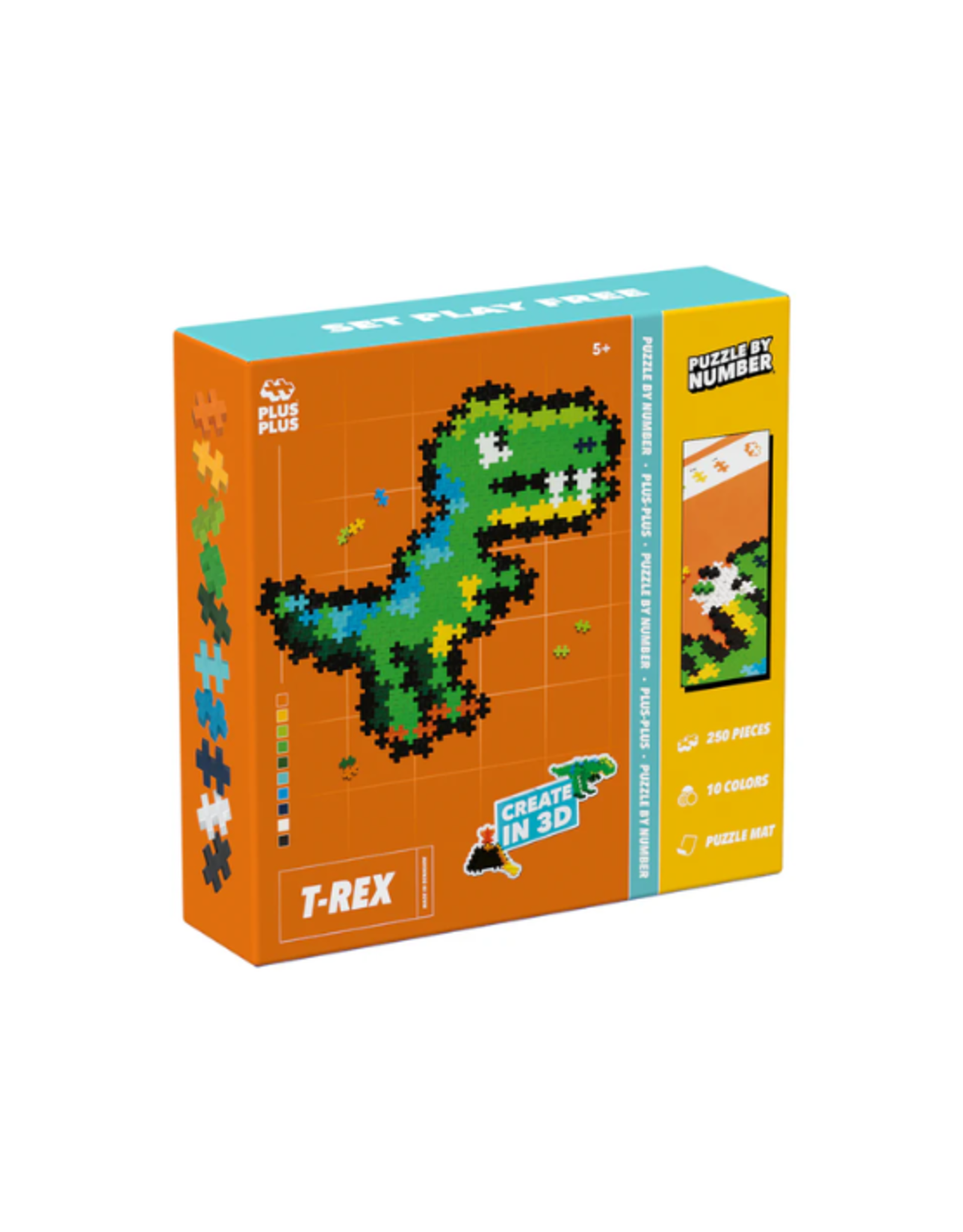 Plus Plus - Puzzle by Number T-Rex 250pcs