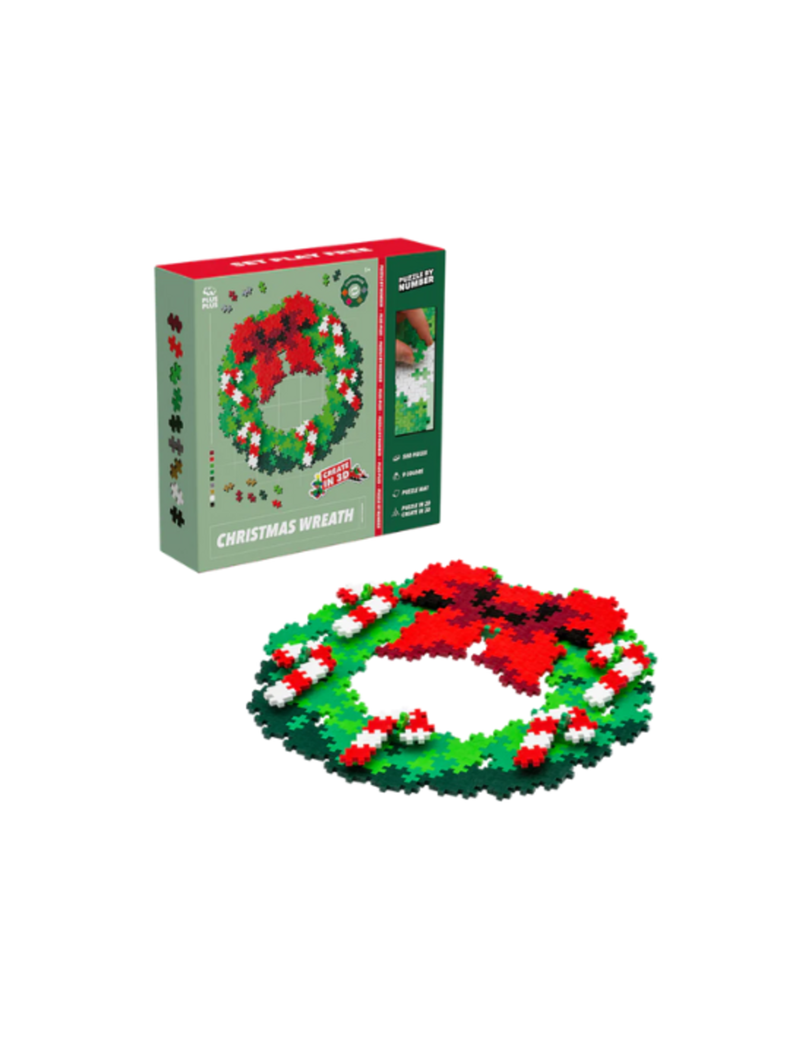 Plus Plus - Puzzle by Number Christmas Wreath 500pcs