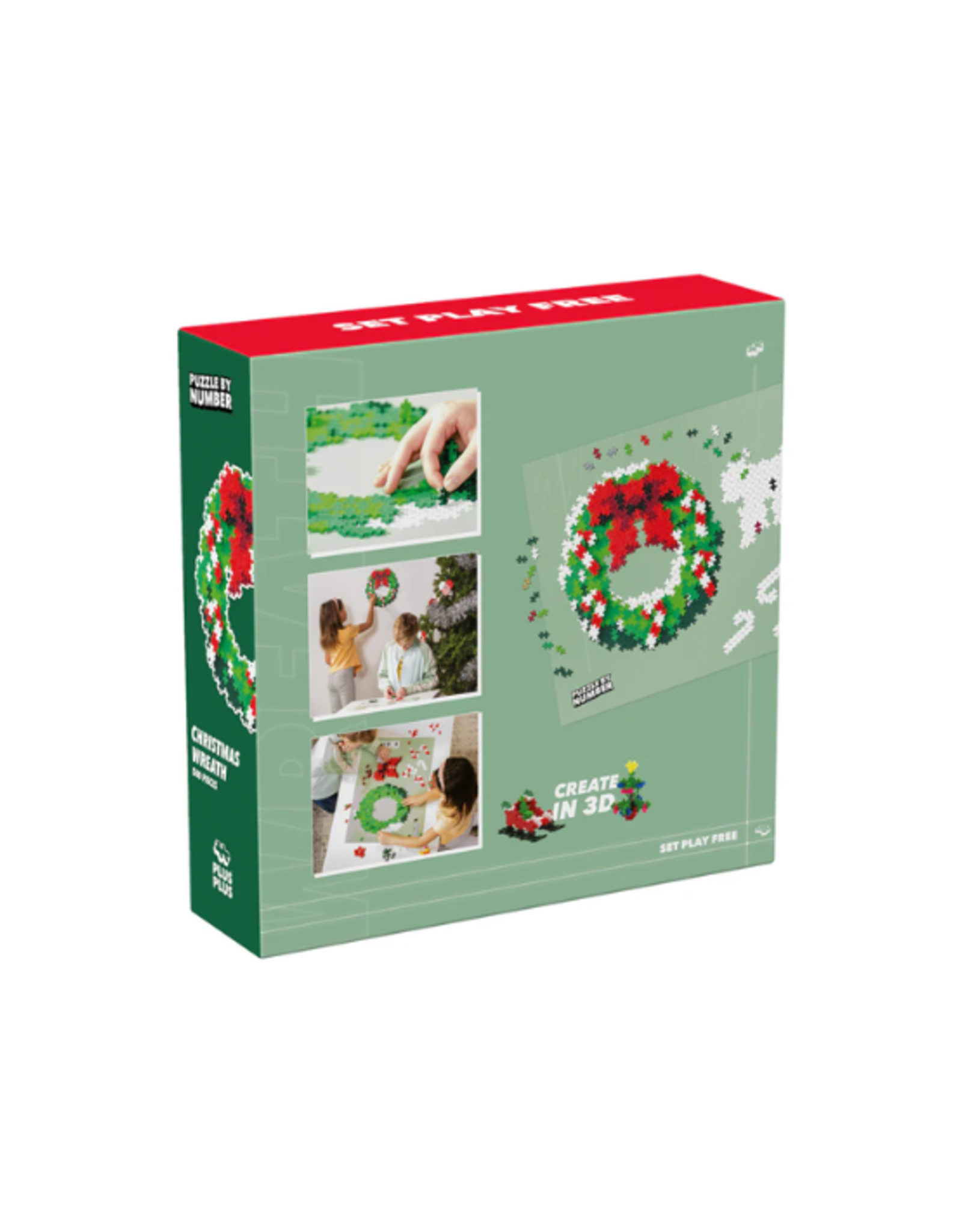 Plus Plus - Puzzle by Number Christmas Wreath 500pcs