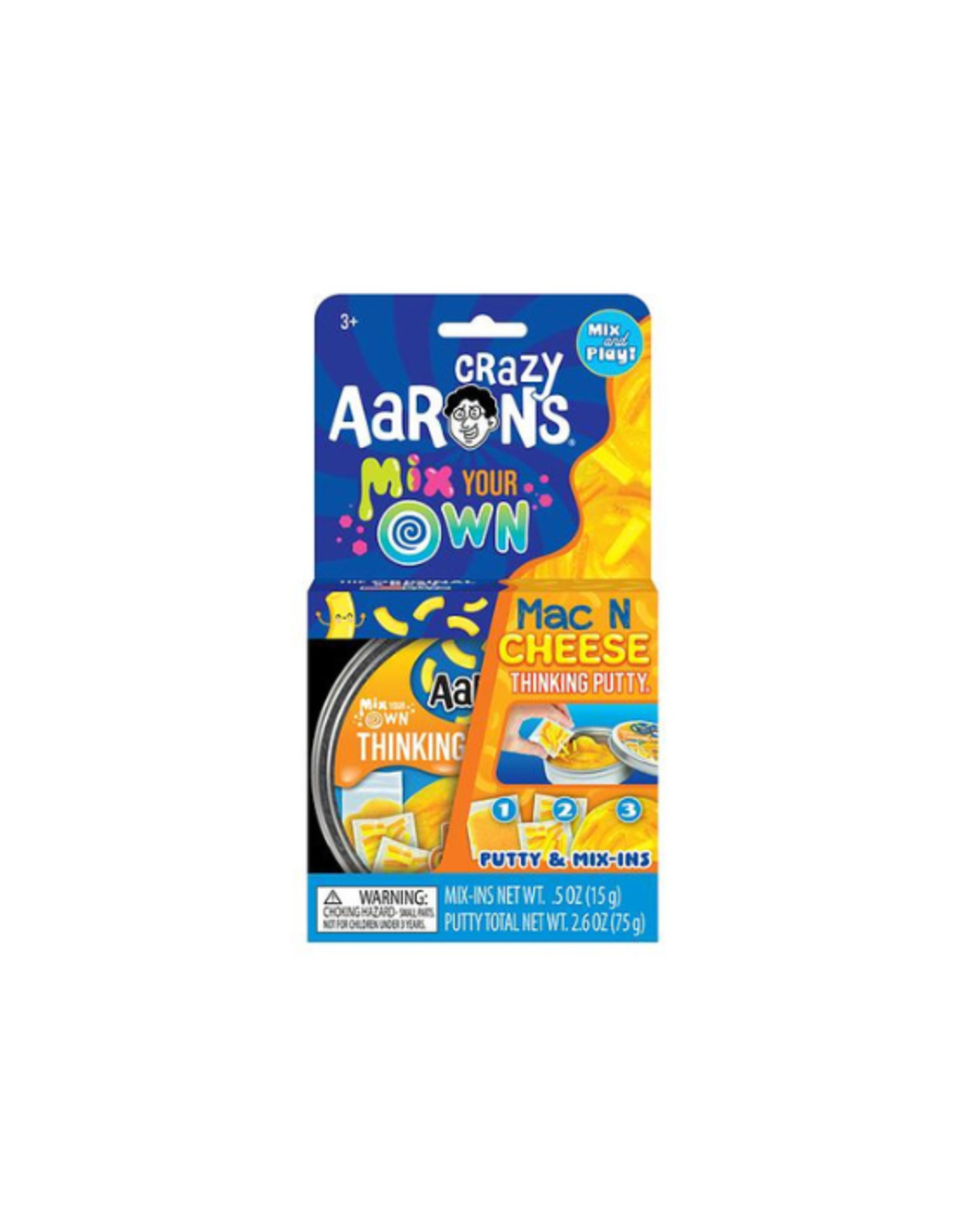 Crazy Aarons Crazy Aarons - 4" Mix Your Own Mac N Cheese Thinking Putty