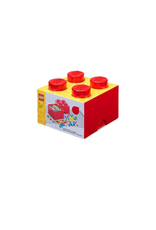 Lego Lego - 4 Knobs Storage Brick - Bright Red