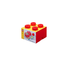 Lego 4 Knobs Storage Brick Bright Red