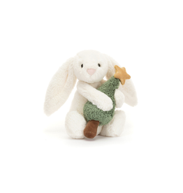 Jellycat Bashful Bunny with Christmas Tree