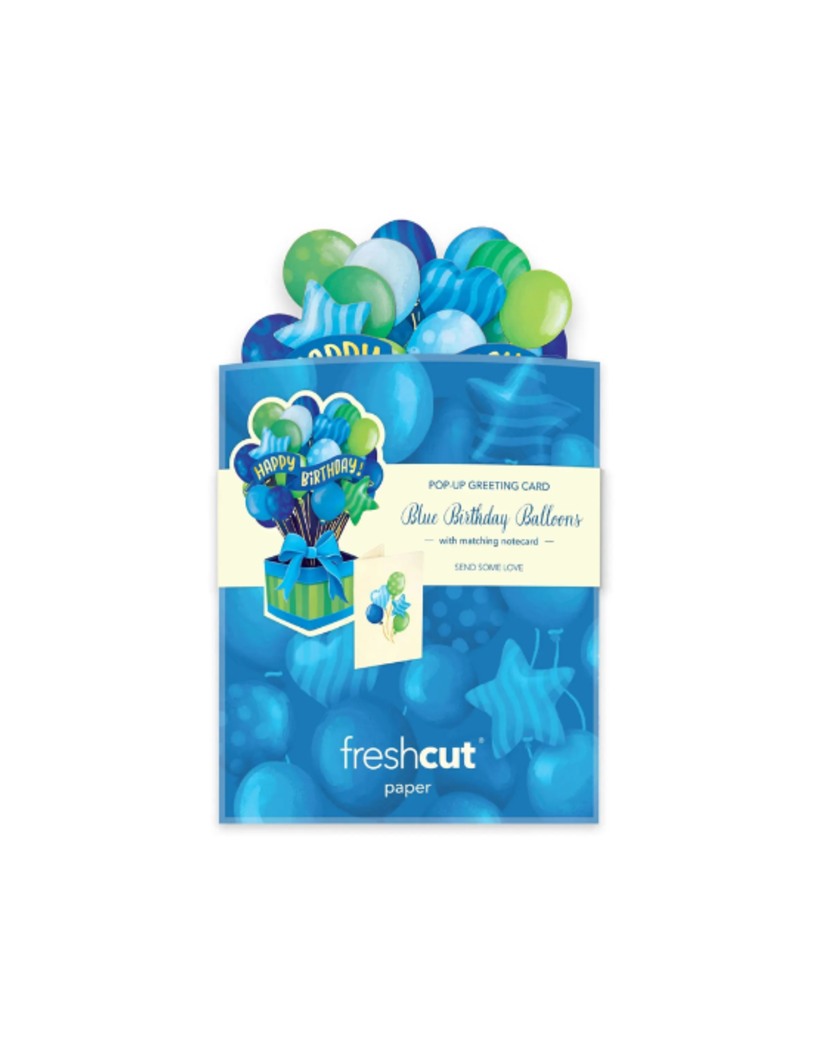 Fresh Cut Paper Fresh Cut Paper - Mini Pop Up Blue Birthday Balloons