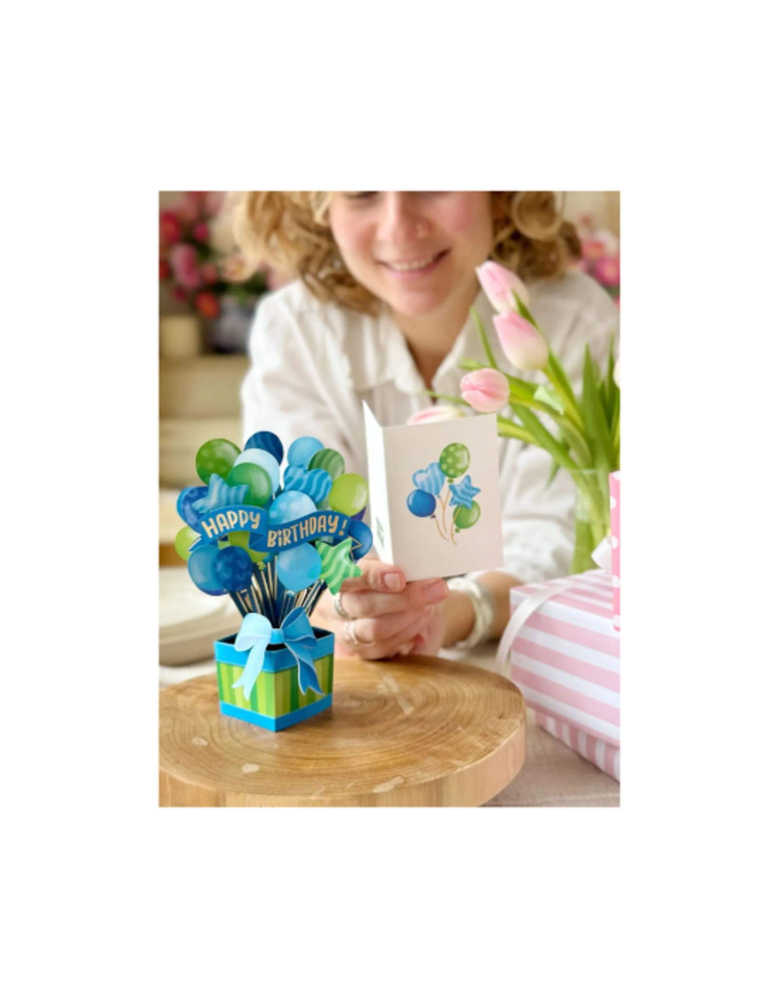 Fresh Cut Paper Fresh Cut Paper - Mini Pop Up Blue Birthday Balloons