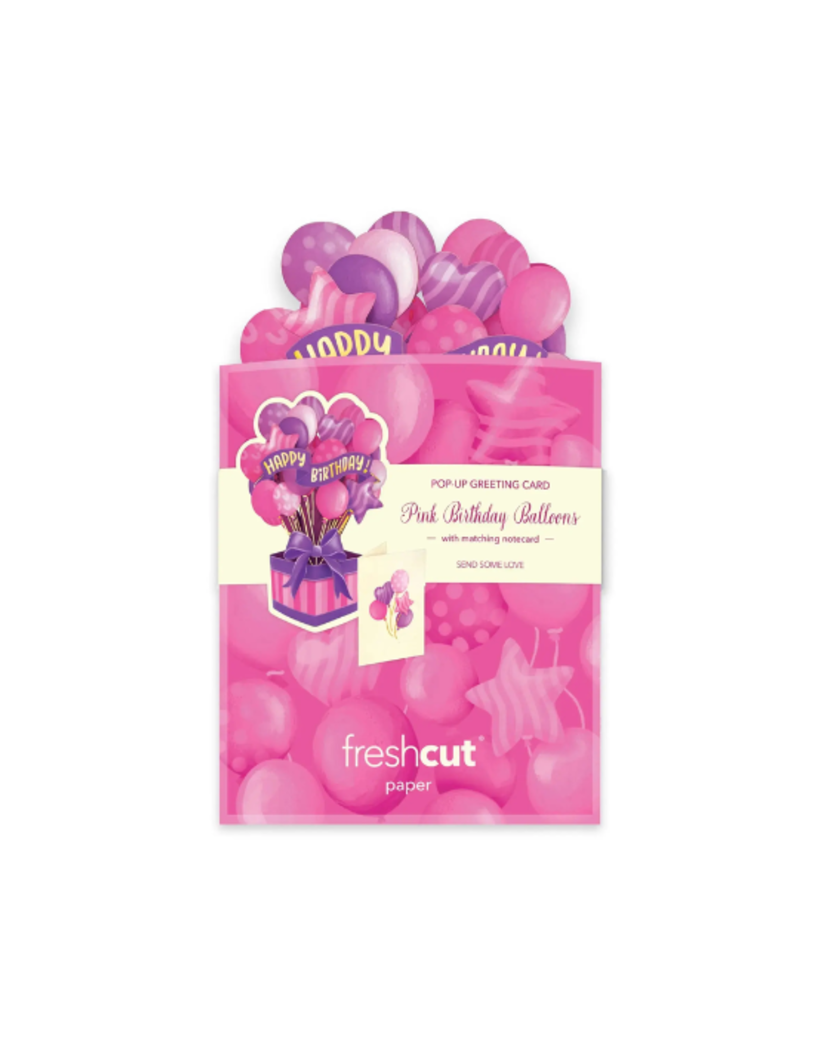 Fresh Cut Paper Fresh Cut Paper - Mini Pop Up Pink Birthday Balloons