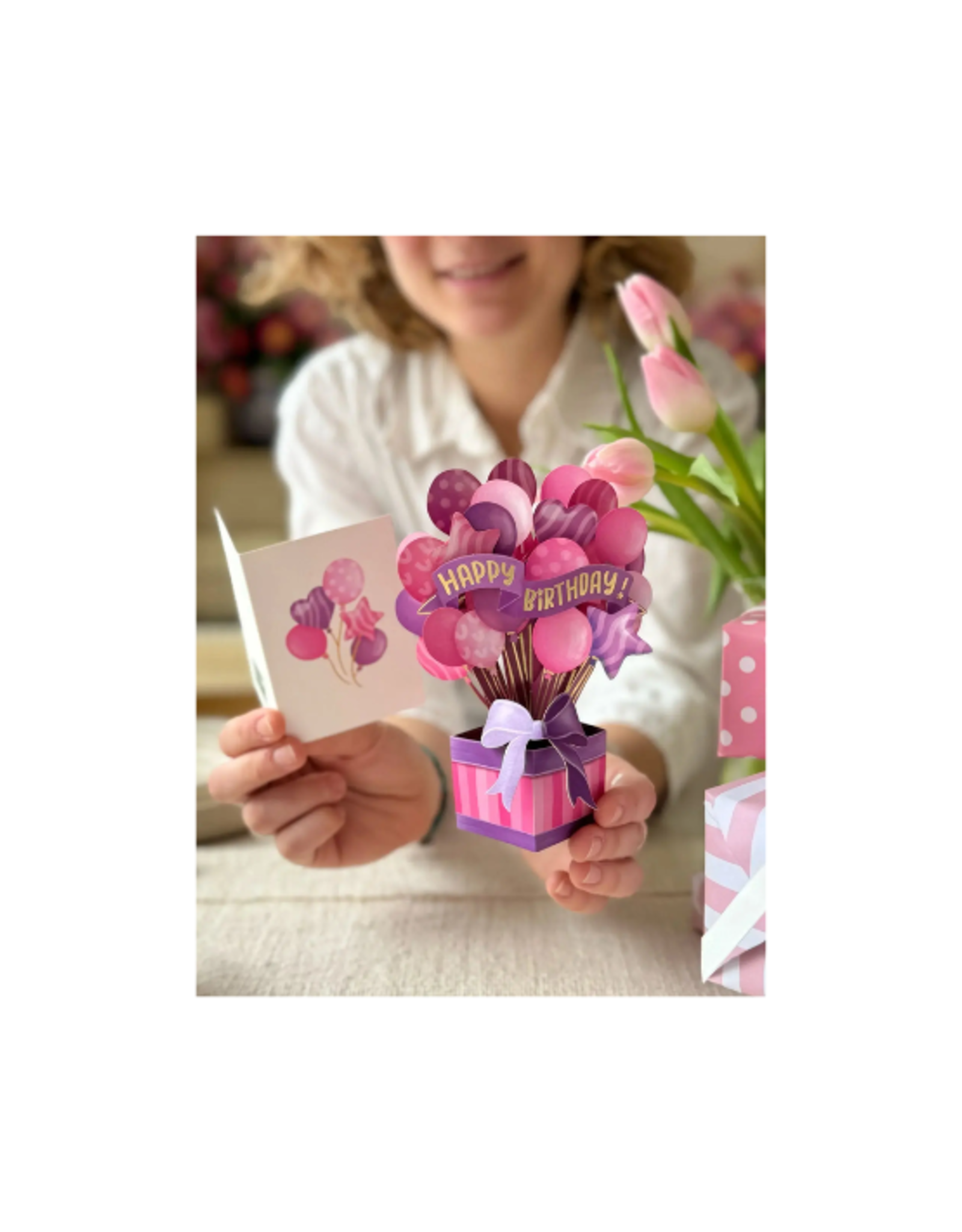 Fresh Cut Paper Fresh Cut Paper - Mini Pop Up Pink Birthday Balloons